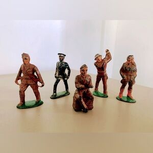 Vintage Toy Soldier Figurines Set Lead Metal Barclay Maniol Action Collectibles